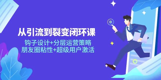 从引流到裂变闭环课：钩子设计+分层运营策略，朋友圈粘性+超级用户激活-网创资源