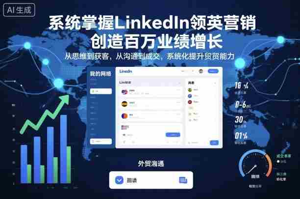 系统掌握LinkedIn领英营销，创造百万业绩增长，从思维到获客，从沟通到成交，系统化提升外贸能力-网创资源