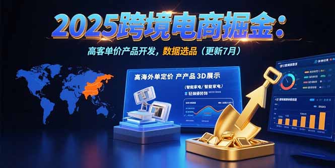 （15512期）2025跨境电商掘金：蓝海市场定位，高客单价产品开发，数据选品(更新7月)-网创资源