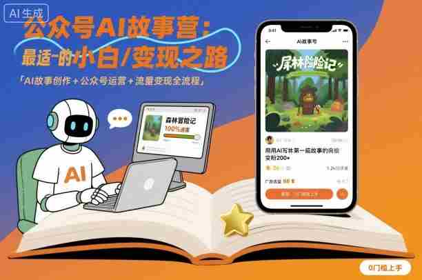 公众号ai故事营，最适合小白的自媒体变现之路-网创资源