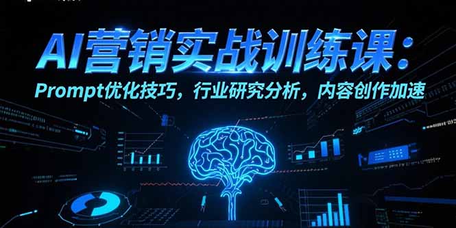 （15465期）AI营销实战训练课：Prompt优化技巧，行业研究分析，内容创作加速-网创资源