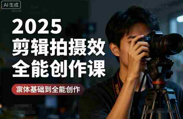 2025剪辑拍摄特效全能创作课，零基础到全能创作-网创资源