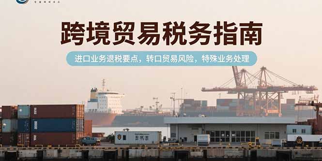 （15381期）跨境贸易税务指南，进口业务退税要点，转口贸易风险，特殊业务处理-网创资源