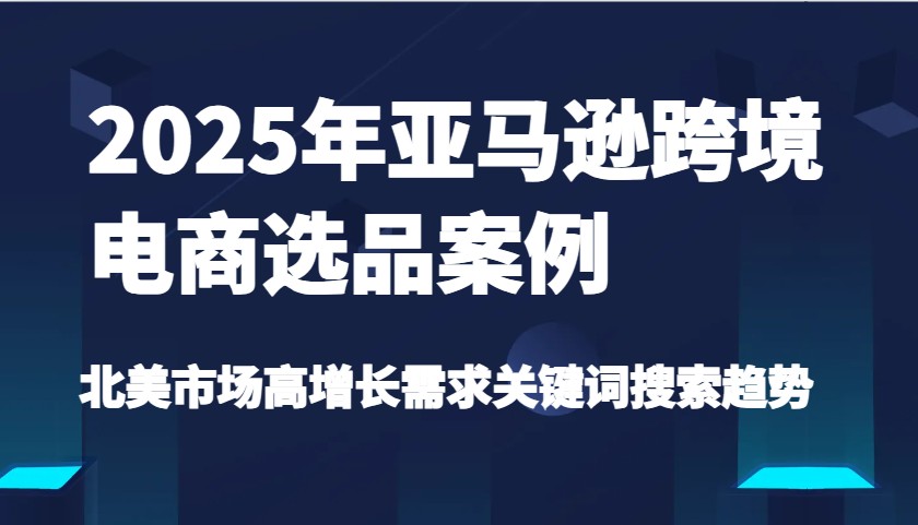 2025年亚马逊跨境电商选品案例-北美市场高增长需求关键词搜索趋势（更新)-网创资源