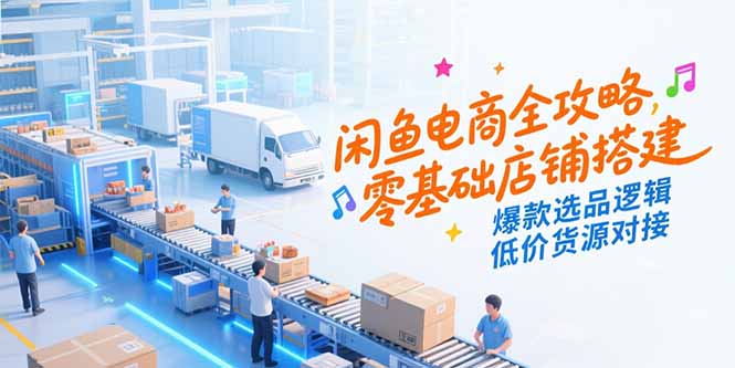 （15325期）闲鱼电商全攻略，零基础店铺搭建，爆款选品逻辑，低价货源对接-网创资源