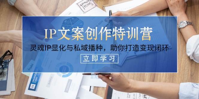 IP文案创作特训营，灵魂IP显化与私域播种，助你打造变现闭环（14节课）-网创资源