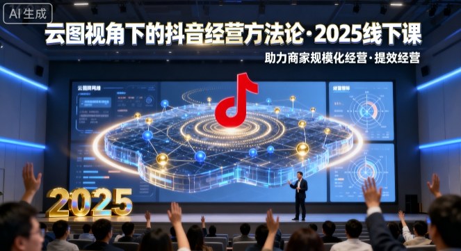 云图视角下的抖音经营方法论，2025线下课，助力商家规模化经营，提效经营（录音+字幕）-网创资源
