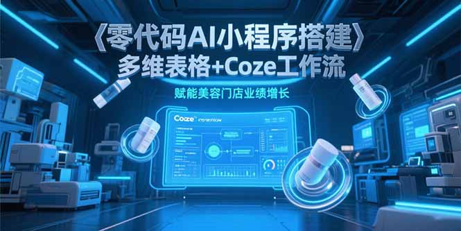 （15239期）零代码AI小程序搭建，多维表格+Coze工作流，赋能美容门店业绩增长-网创资源