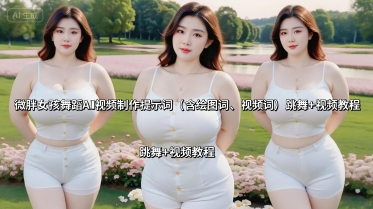 微胖女孩舞蹈AI视频制作提示词（含绘图词、视频词） 跳舞+视频教程-网创资源