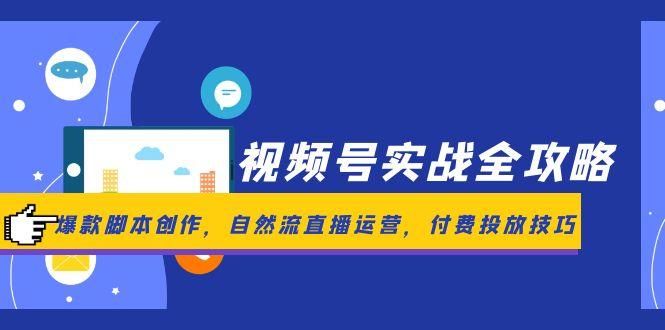 （14925期）视频号实战全攻略，爆款脚本创作，自然流直播运营，付费投放技巧-网创资源