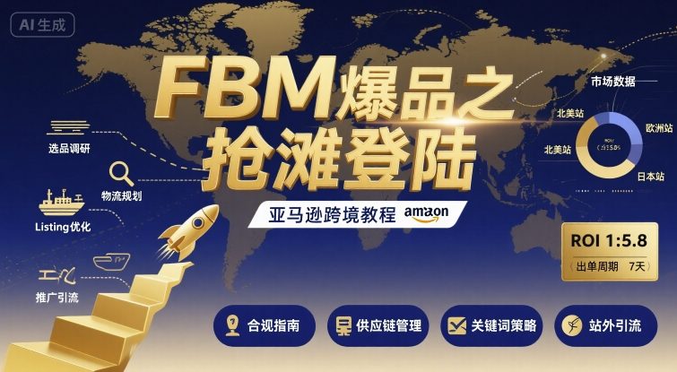 FBM爆品之抢滩登陆-亚马逊跨境教程-网创资源