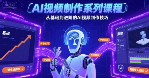 AI视频制作系列课程，从基础到进阶的AI视频制作技巧全涵盖-网创资源