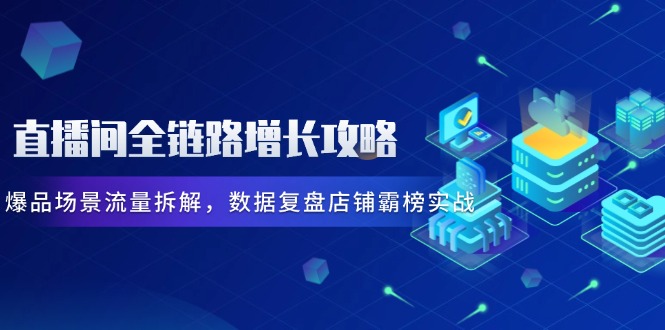 （14721期）直播间全链路增长攻略，爆品场景流量拆解，数据复盘店铺霸榜实战-网创资源