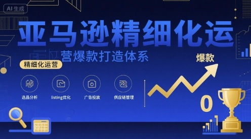 亚马逊精细化运营爆款打造体系，视频课+全套资料文档-网创资源