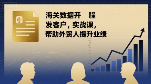 海关数据开发客户实战课，帮助外贸人提升业绩-网创资源