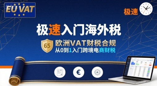 极速入门海外税，欧洲VAT财税合规，从0到1入门跨境电商财税-网创资源