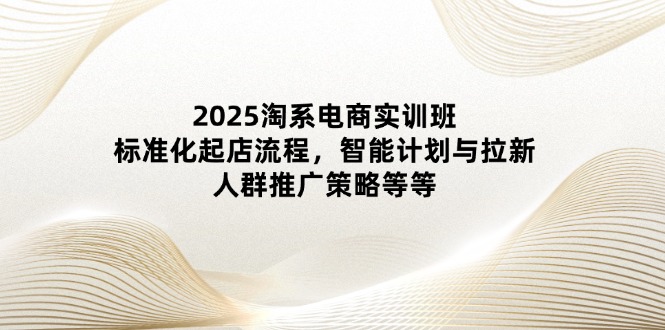 （14522期）2025淘系电商实训班：标准化起店流程，智能计划与拉新，人群推广策略等等-网创资源