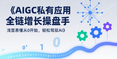 AIGC私有化应用全链增长操盘手，浅显易懂从0开始，轻松驾驭AI-网创资源