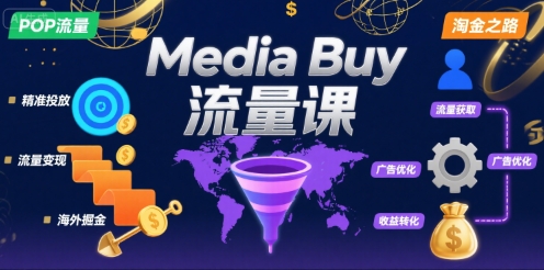 Media Buy之POP流量课，带你开启海外Media Buy淘金之路-网创资源
