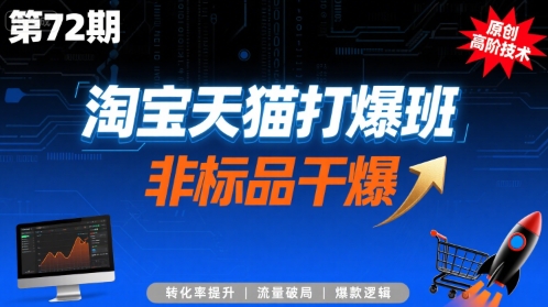 淘宝天猫打爆班原创高阶技术第72期，非标品干爆-网创资源