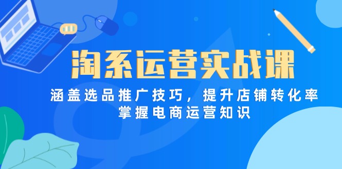 （14427期）淘系运营实战课，涵盖选品推广技巧，提升店铺转化率，掌握电商运营知识-网创资源