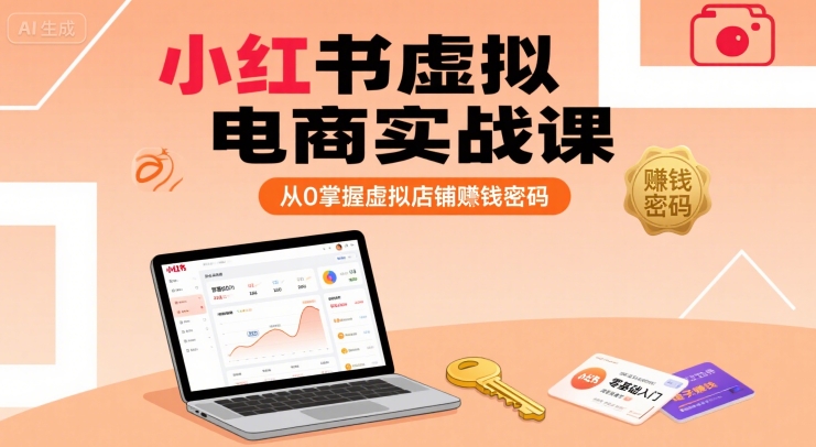 小红书虚拟电商实战课，从0掌握虚拟店铺賺钱密码-网创资源