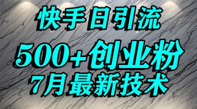 创业粉怎么打？快手精准引流创业粉，宝妈群体日进500+精准流量-网创资源