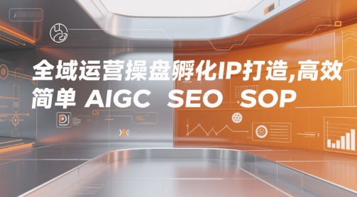 全域运营操盘孵化IP打造，高效 简单 AIGC SEO SOP-网创资源