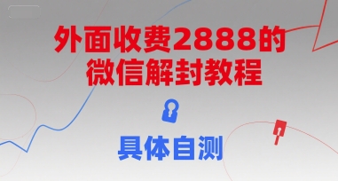 外面收费2888的微信解封教程，具体自测-网创资源