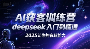 AI获客训练营，deepseek入门到精通，2025让你拥有超能力-网创资源
