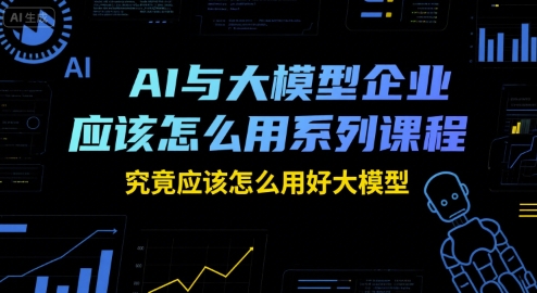 AI与大模型企业应该怎么用系列课程，究竟应该怎么用好大模型-网创资源