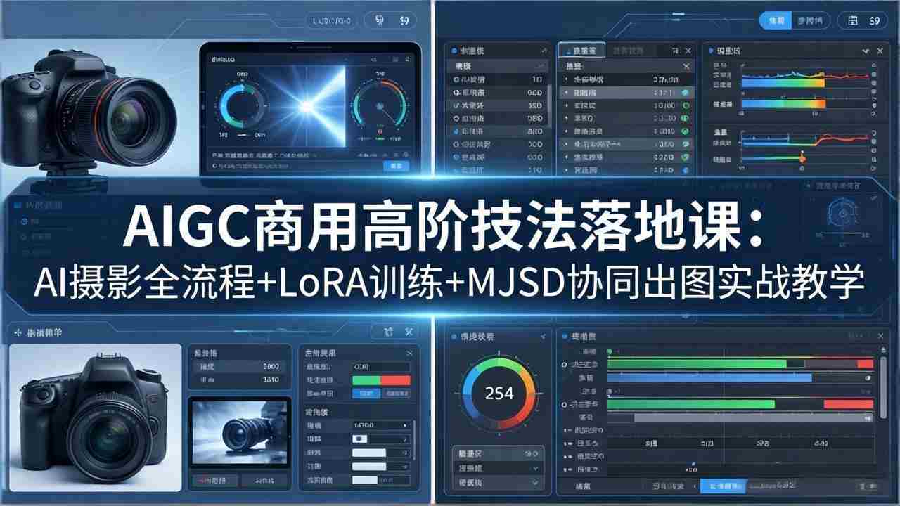 （18254期）AIGC商用高阶技法落地课：AI摄影全流程+LoRA训练+MJSD协同出图实战教学-网创资源