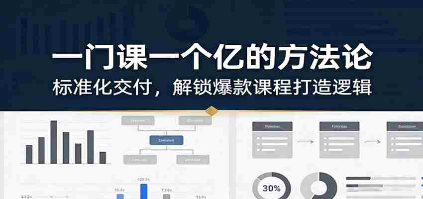 一门课一个亿的方法论：标准化交付，解锁爆款课程打造逻辑-网创资源