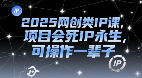 2025网创类IP课，项目会死IP永生，可操作一辈子-网创资源