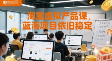 淘宝虚拟产品课，蓝海项目依旧稳定-网创资源