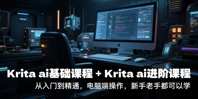 krita ai基础课程+Krita ai进阶课程，从入门到精通，电脑端操作，新手老手都可以学-网创资源