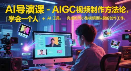 AI导演课-AIGC视频制作方法论，学会一个人+AI工具，完成如同小型视频团队般的创作工作，实现导演梦[db:副标题]-网创资源