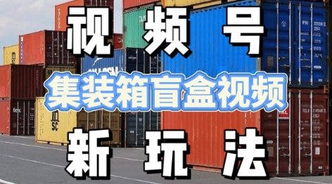 视频号新玩法，利用老外开集装箱盲盒视频，挣分成计划收益，月入过W，新手小白轻松上手-网创资源