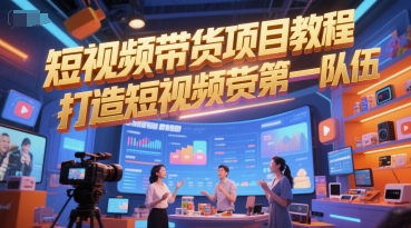 短视频带货项目教程，打造短视频带货第一队伍-网创资源