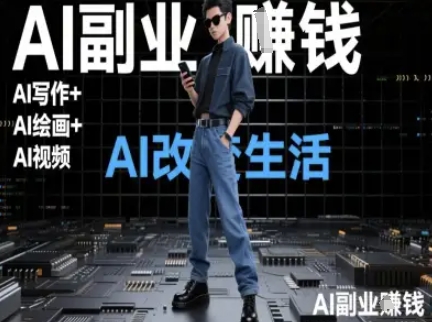 AI改变生活（Ai写作+AI绘画+Ai视频），AI副业挣钱-网创资源