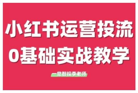 小红书运营投流，小红书广告投放从0到1的实战课，学完即可开始投放（更新）-网创资源