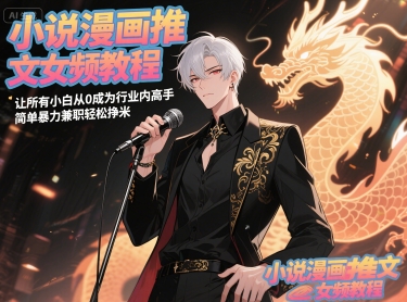 小说漫画推文女频教程，让所有小白从0成为行业内高手，简单暴力兼职轻松挣米-网创资源