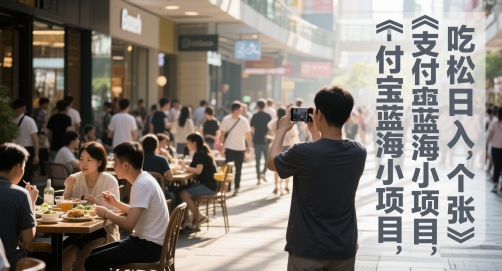 支付宝蓝海小项目，吃饭逛街拍个照，轻松日入1张-网创资源