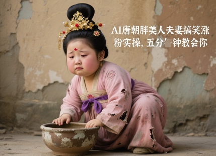 AI唐朝胖美人夫妻搞笑涨粉实操，五分钟教会你-网创资源