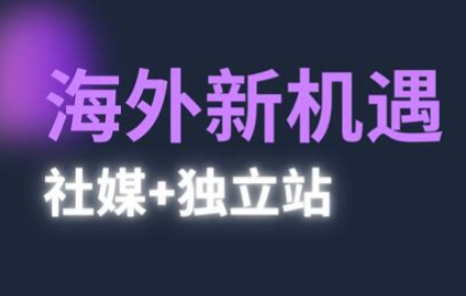 2025出海新机遇(社媒+独立站)，海外新机遇，实现独立站的高效运营与出海-网创资源