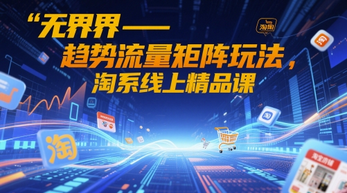 无界-趋势流量矩阵玩法，淘系线上精品课-网创资源