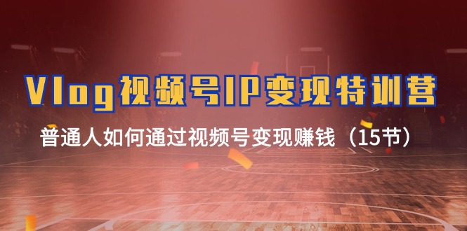 Vlog微信视频号IP转现夏令营，平常人怎样通过视频号变现挣钱（15节）-网创资源