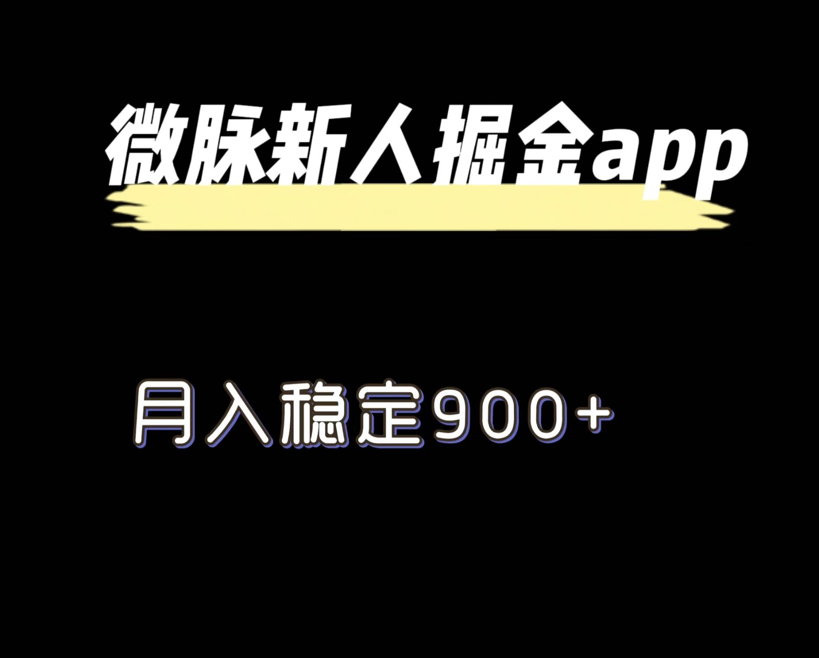 全新微脉长期新项目，引流掘金队，月入平稳900-网创资源