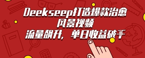 Deekseep制作治愈风景视频爆火出圈，单日收益几张，流量持续飙升-网创资源