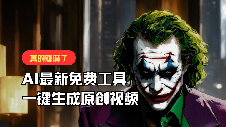 最新免费AI专用工具，一键生成原创短视频，佛性运送，轻轻松松月入10000 ！-网创资源